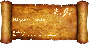 Mágori Jónás névjegykártya